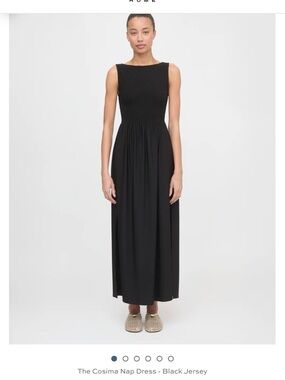 Hill House Black Maxi Nap Dress with Smocked Bodice